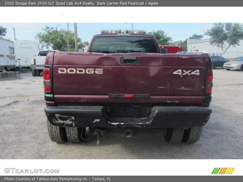 Dark Garnet Red Pearlcoat / Agate 2002 Dodge Ram 3500 SLT Quad Cab 4x4 Dually