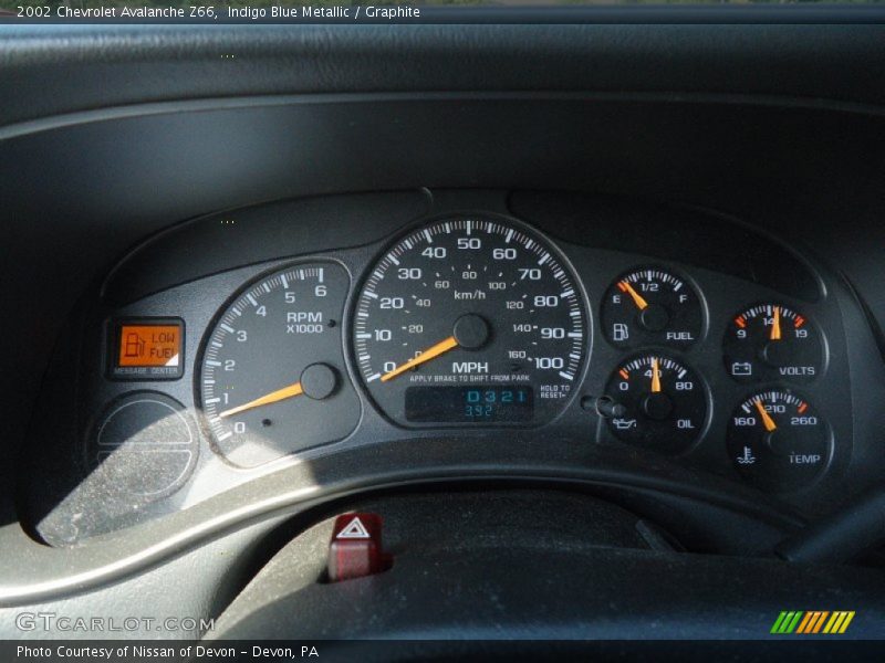 Indigo Blue Metallic / Graphite 2002 Chevrolet Avalanche Z66