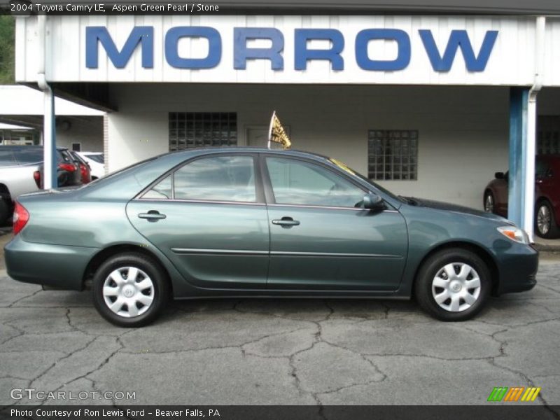 Aspen Green Pearl / Stone 2004 Toyota Camry LE