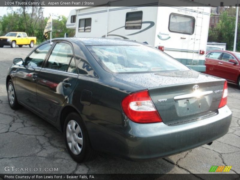 Aspen Green Pearl / Stone 2004 Toyota Camry LE