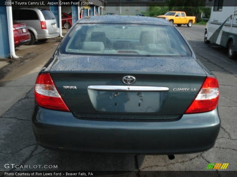 Aspen Green Pearl / Stone 2004 Toyota Camry LE