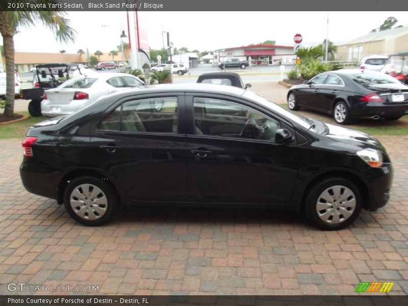 Black Sand Pearl / Bisque 2010 Toyota Yaris Sedan