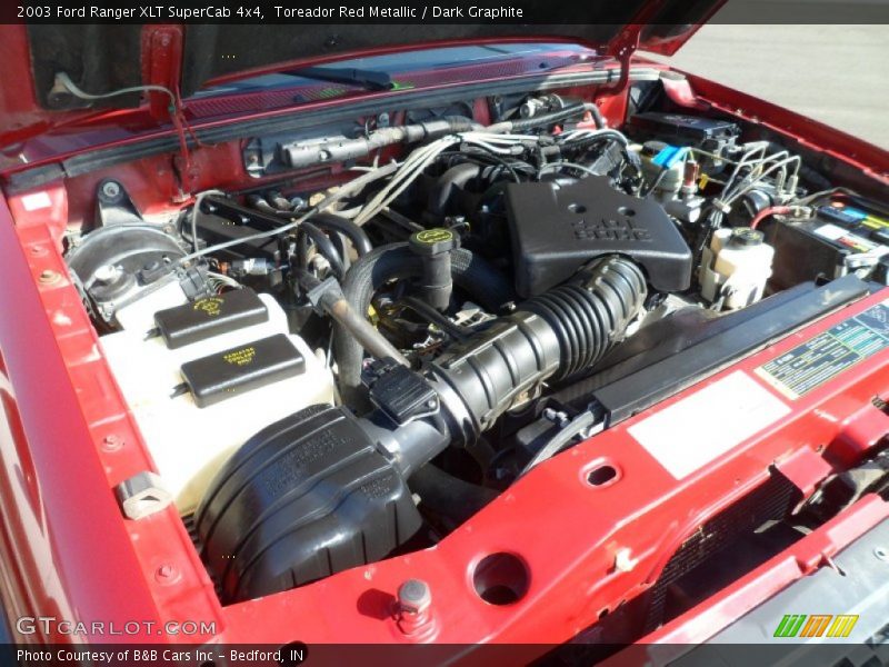 Toreador Red Metallic / Dark Graphite 2003 Ford Ranger XLT SuperCab 4x4