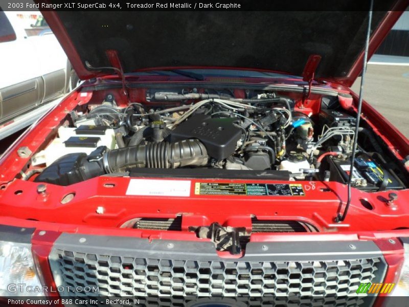 Toreador Red Metallic / Dark Graphite 2003 Ford Ranger XLT SuperCab 4x4