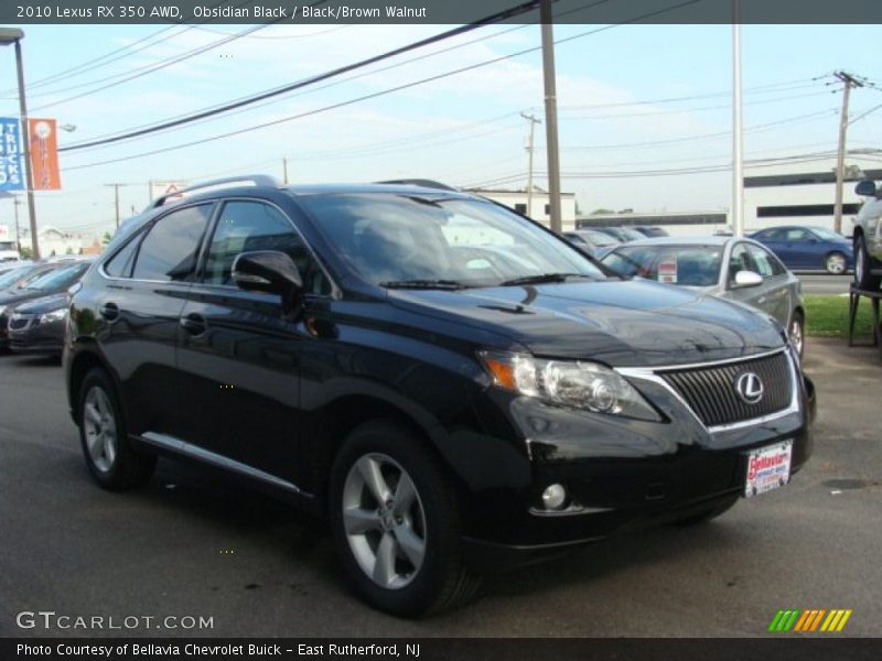 Obsidian Black / Black/Brown Walnut 2010 Lexus RX 350 AWD