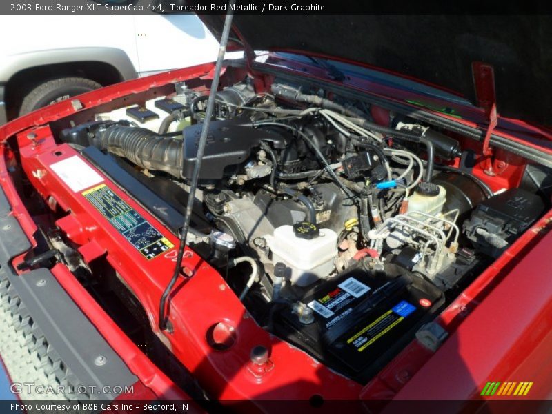Toreador Red Metallic / Dark Graphite 2003 Ford Ranger XLT SuperCab 4x4