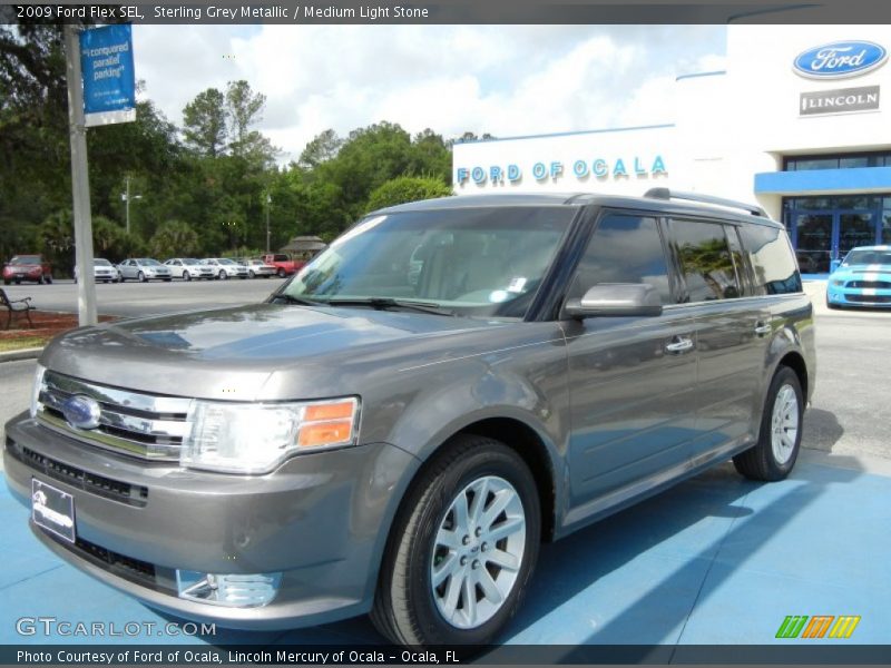 Sterling Grey Metallic / Medium Light Stone 2009 Ford Flex SEL