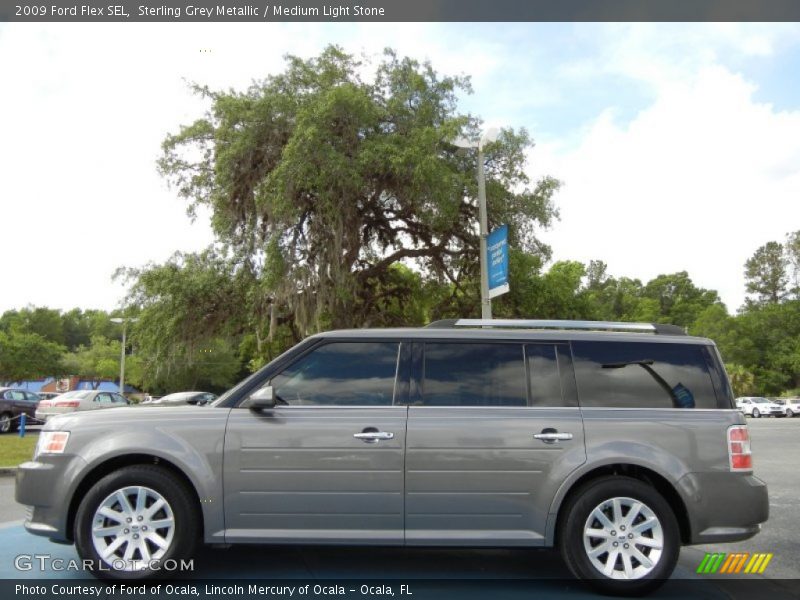 Sterling Grey Metallic / Medium Light Stone 2009 Ford Flex SEL