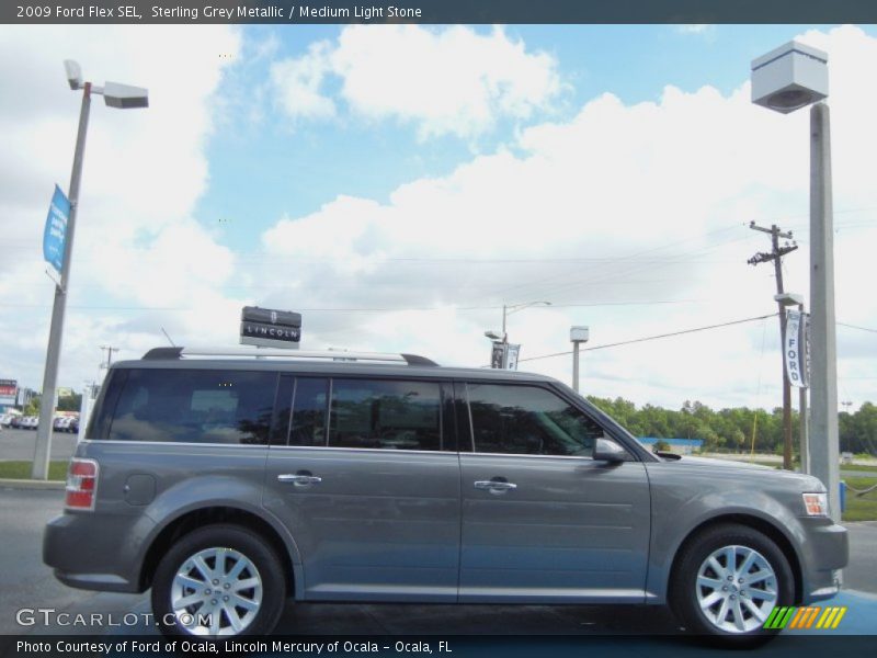 Sterling Grey Metallic / Medium Light Stone 2009 Ford Flex SEL