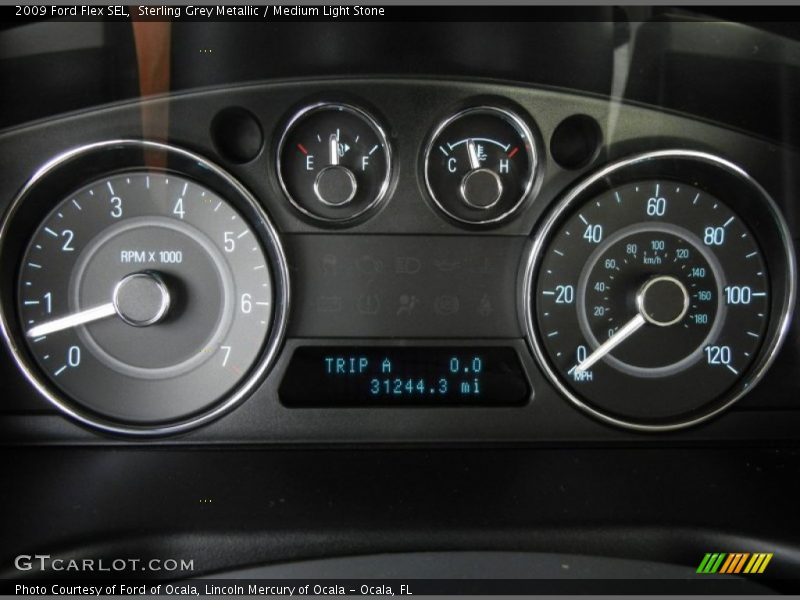 Sterling Grey Metallic / Medium Light Stone 2009 Ford Flex SEL