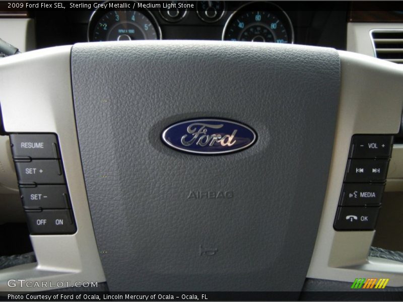 Sterling Grey Metallic / Medium Light Stone 2009 Ford Flex SEL