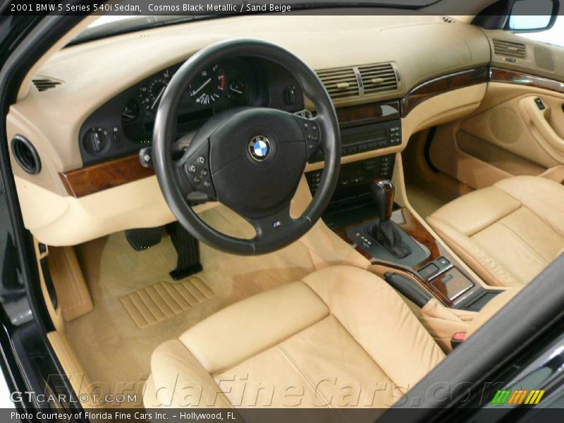 Cosmos Black Metallic / Sand Beige 2001 BMW 5 Series 540i Sedan