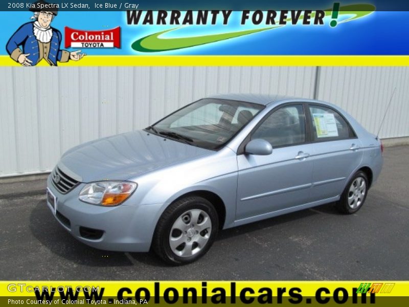 Ice Blue / Gray 2008 Kia Spectra LX Sedan