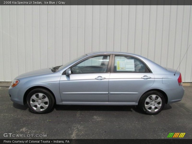 Ice Blue / Gray 2008 Kia Spectra LX Sedan