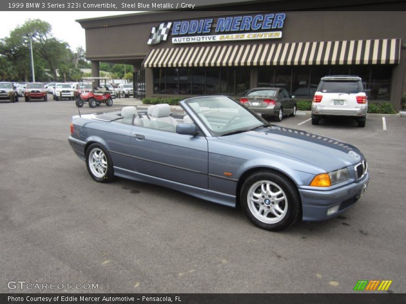 Steel Blue Metallic / Grey 1999 BMW 3 Series 323i Convertible