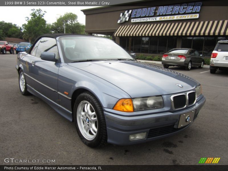 Steel Blue Metallic / Grey 1999 BMW 3 Series 323i Convertible