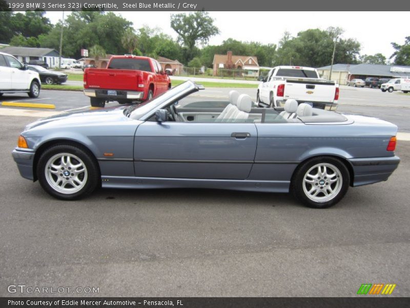 Steel Blue Metallic / Grey 1999 BMW 3 Series 323i Convertible