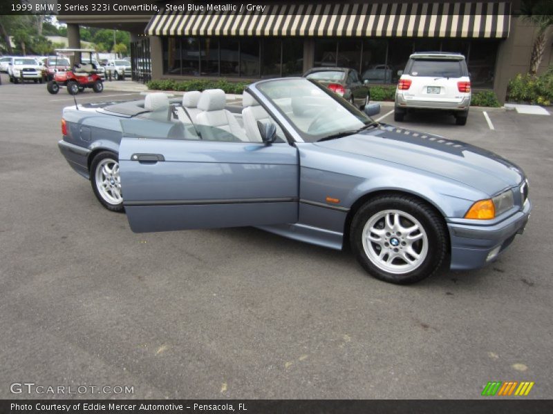 Steel Blue Metallic / Grey 1999 BMW 3 Series 323i Convertible