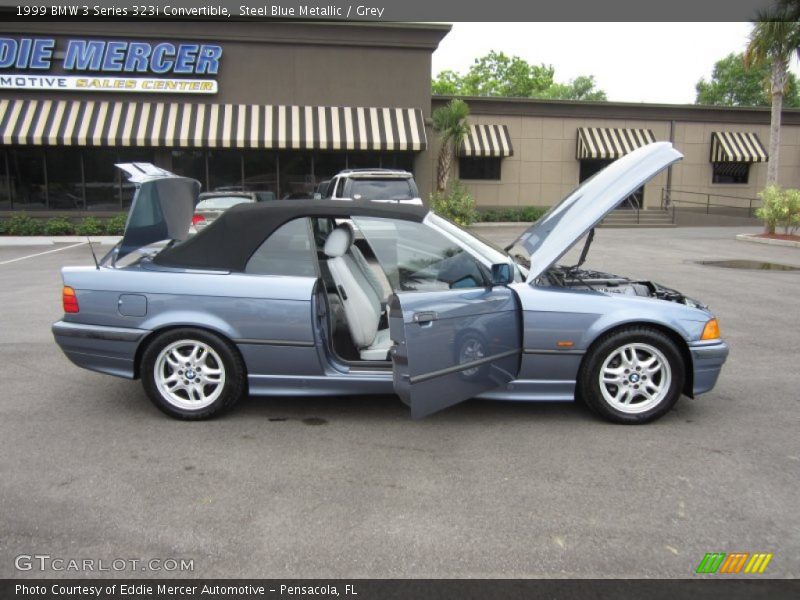 Steel Blue Metallic / Grey 1999 BMW 3 Series 323i Convertible