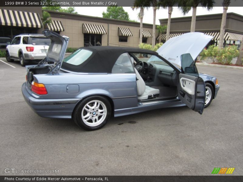 Steel Blue Metallic / Grey 1999 BMW 3 Series 323i Convertible