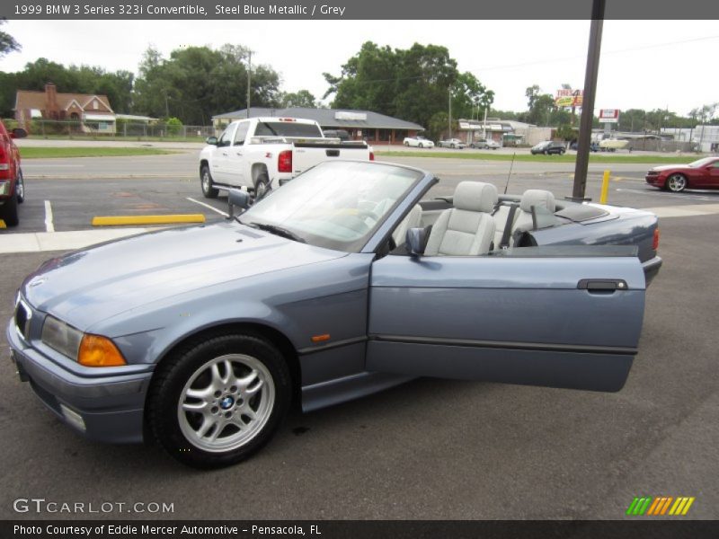 Steel Blue Metallic / Grey 1999 BMW 3 Series 323i Convertible