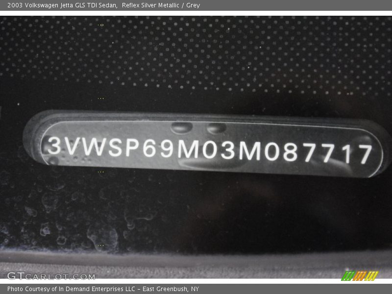 Reflex Silver Metallic / Grey 2003 Volkswagen Jetta GLS TDI Sedan