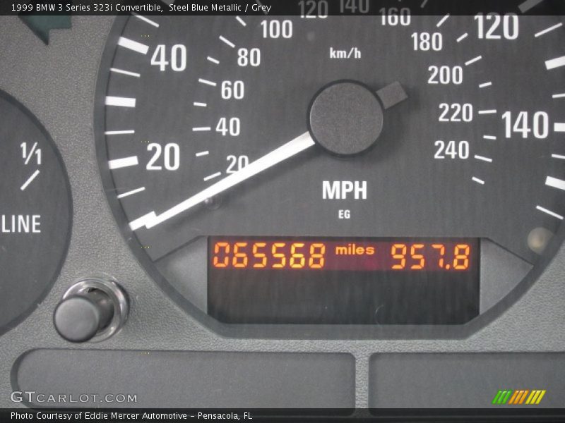 Steel Blue Metallic / Grey 1999 BMW 3 Series 323i Convertible