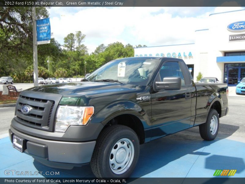 Green Gem Metallic / Steel Gray 2012 Ford F150 XL Regular Cab