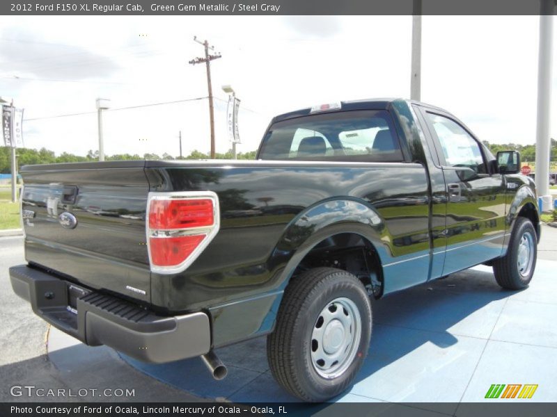 Green Gem Metallic / Steel Gray 2012 Ford F150 XL Regular Cab