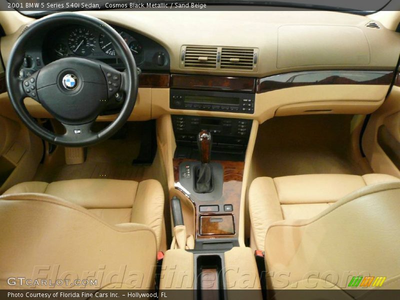 Cosmos Black Metallic / Sand Beige 2001 BMW 5 Series 540i Sedan