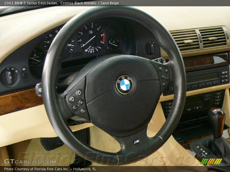 Cosmos Black Metallic / Sand Beige 2001 BMW 5 Series 540i Sedan