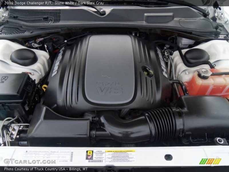 Stone White / Dark Slate Gray 2009 Dodge Challenger R/T