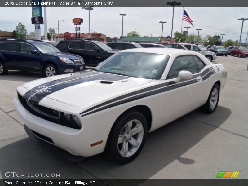Stone White / Dark Slate Gray 2009 Dodge Challenger R/T