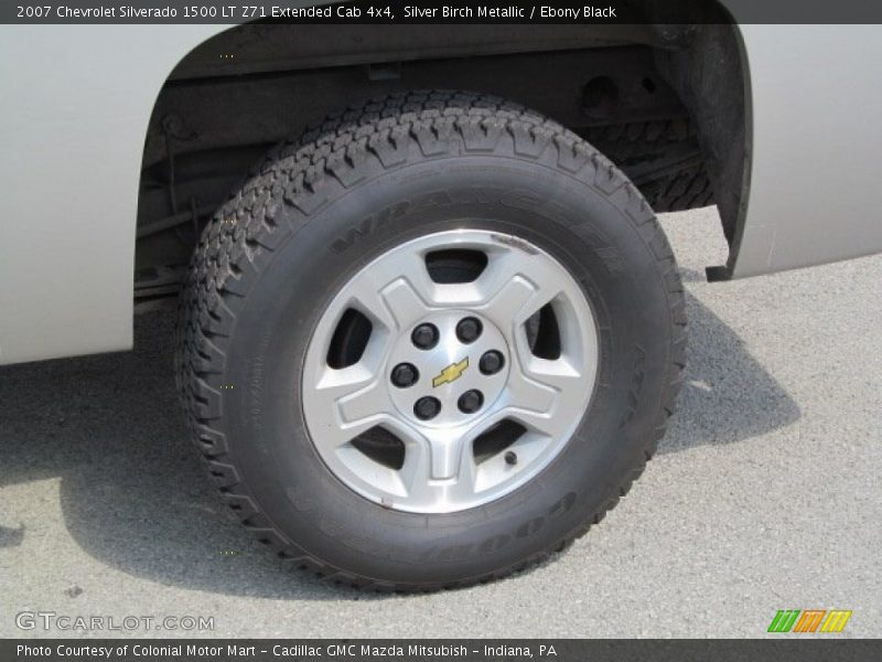 Silver Birch Metallic / Ebony Black 2007 Chevrolet Silverado 1500 LT Z71 Extended Cab 4x4