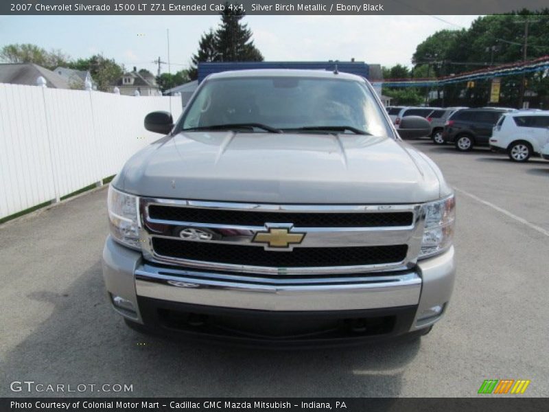 Silver Birch Metallic / Ebony Black 2007 Chevrolet Silverado 1500 LT Z71 Extended Cab 4x4
