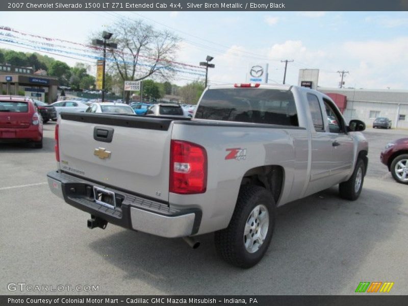 Silver Birch Metallic / Ebony Black 2007 Chevrolet Silverado 1500 LT Z71 Extended Cab 4x4