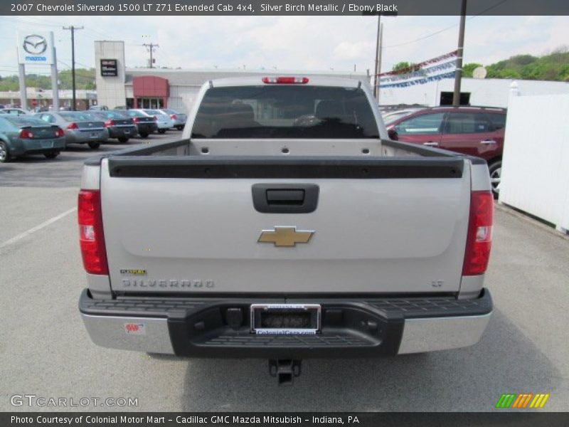 Silver Birch Metallic / Ebony Black 2007 Chevrolet Silverado 1500 LT Z71 Extended Cab 4x4