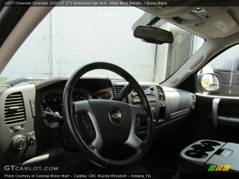 Silver Birch Metallic / Ebony Black 2007 Chevrolet Silverado 1500 LT Z71 Extended Cab 4x4
