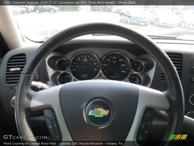 Silver Birch Metallic / Ebony Black 2007 Chevrolet Silverado 1500 LT Z71 Extended Cab 4x4