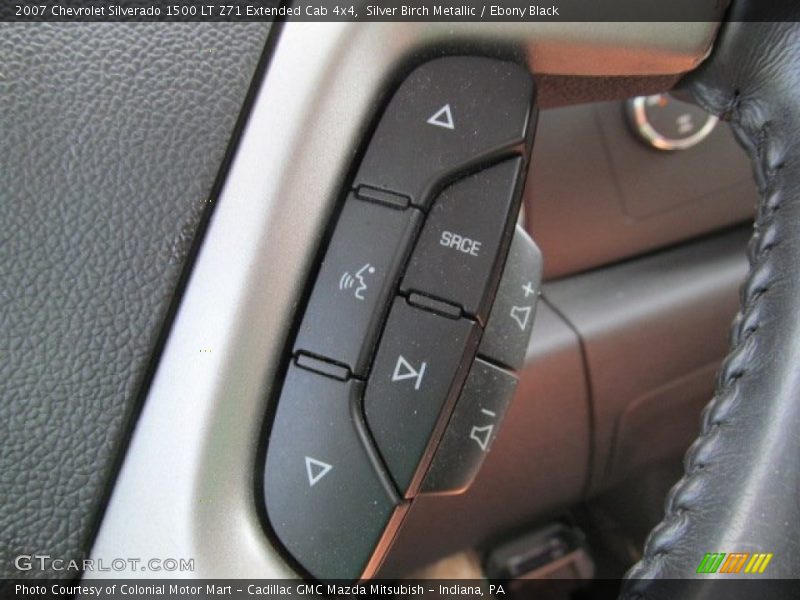 Silver Birch Metallic / Ebony Black 2007 Chevrolet Silverado 1500 LT Z71 Extended Cab 4x4