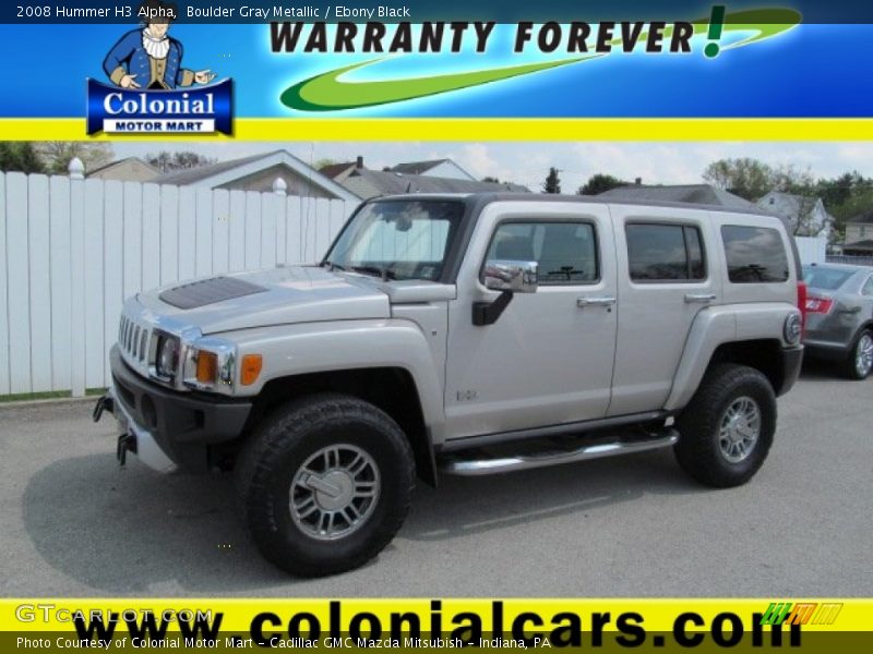 Boulder Gray Metallic / Ebony Black 2008 Hummer H3 Alpha