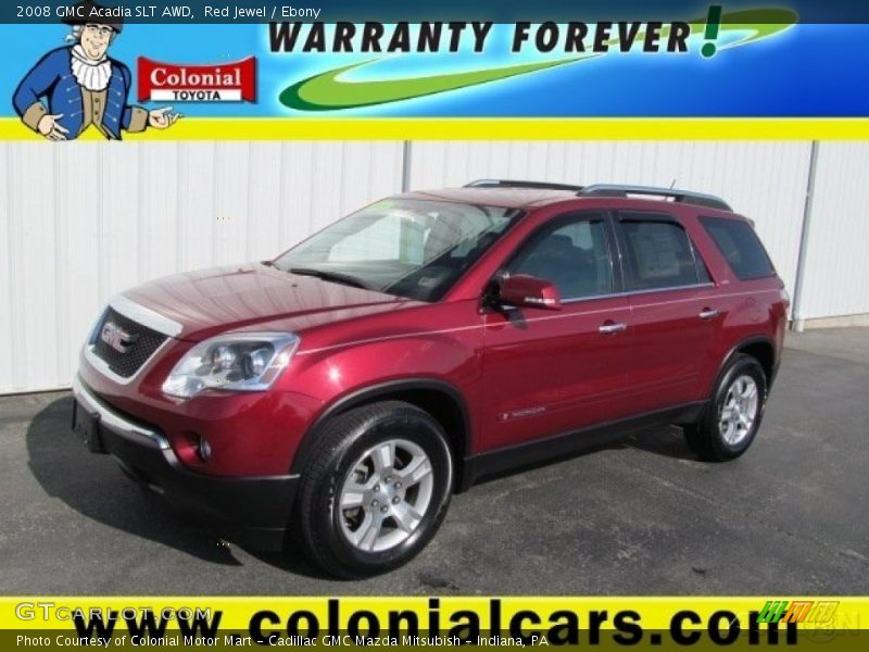 Red Jewel / Ebony 2008 GMC Acadia SLT AWD