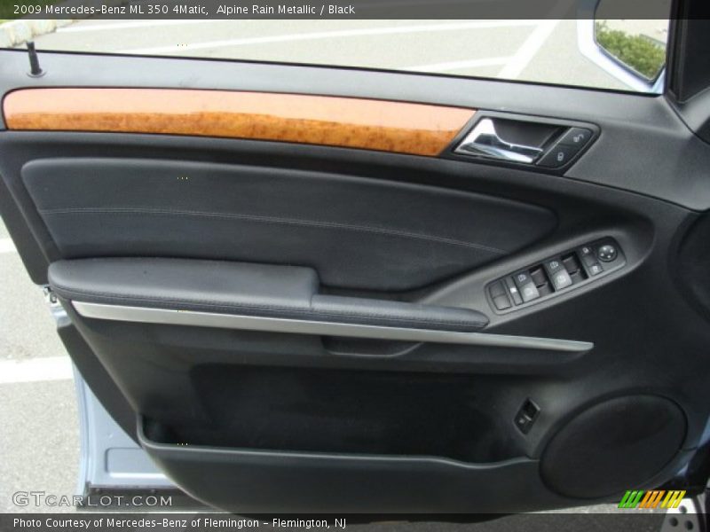 Alpine Rain Metallic / Black 2009 Mercedes-Benz ML 350 4Matic