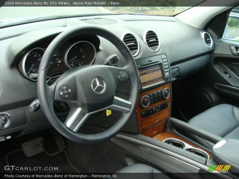 Alpine Rain Metallic / Black 2009 Mercedes-Benz ML 350 4Matic