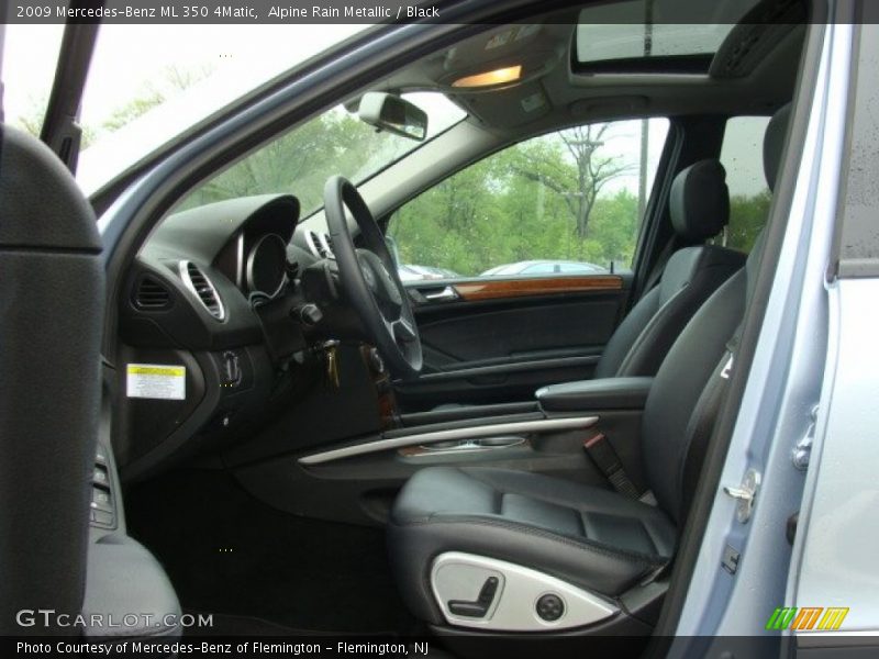 Alpine Rain Metallic / Black 2009 Mercedes-Benz ML 350 4Matic