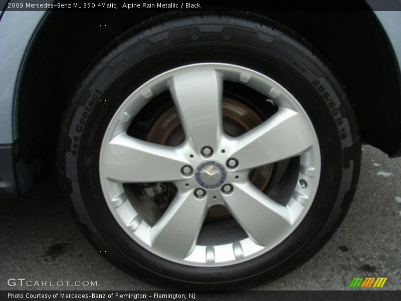 Alpine Rain Metallic / Black 2009 Mercedes-Benz ML 350 4Matic