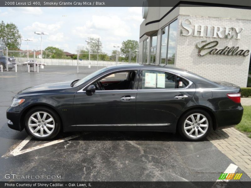 Smokey Granite Gray Mica / Black 2008 Lexus LS 460