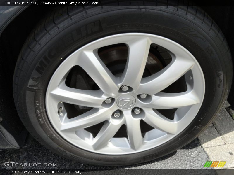 Smokey Granite Gray Mica / Black 2008 Lexus LS 460