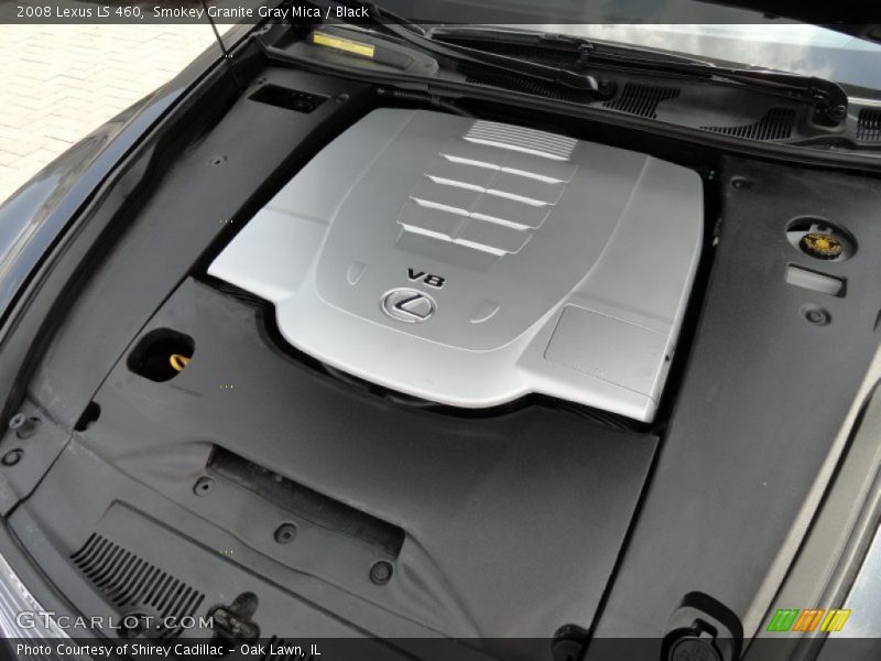 Smokey Granite Gray Mica / Black 2008 Lexus LS 460