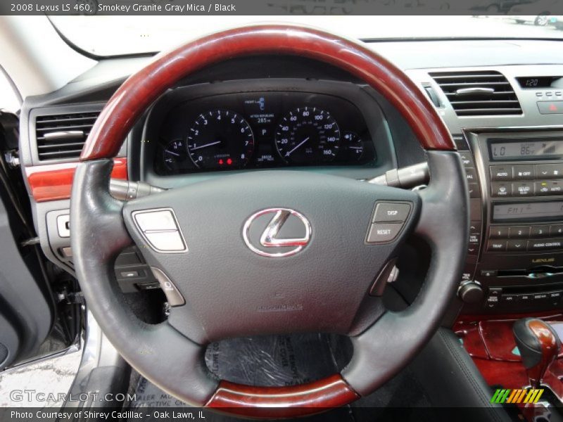 Smokey Granite Gray Mica / Black 2008 Lexus LS 460